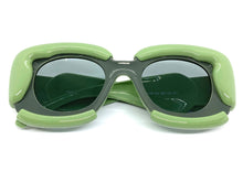 Oversized Exaggerated Classic Vintage Retro Bubble Style SUNGLASSES Large Thick Teal Green Frame 2138