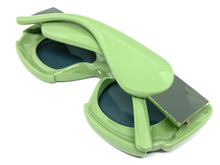 Oversized Exaggerated Classic Vintage Retro Bubble Style SUNGLASSES Large Thick Teal Green Frame 2138