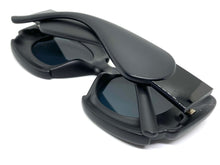Oversized Exaggerated Classic Vintage Retro Bubble Style SUNGLASSES Large Thick Black Frame 2138