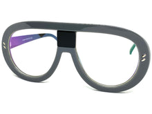 Oversized Vintage Retro Style Clear Lens EYEGLASSES Large Gray Frame 7308