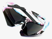 Oversized Retro Sporty Wrap Around Style SUNGLASSES Large Graffiti Frame 80384