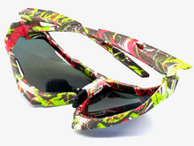 Oversized Retro Sporty Wrap Around Style SUNGLASSES Large Graffiti Frame 5303