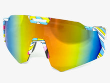 Oversized Retro Sporty Wrap Around Style SUNGLASSES Large Graffiti Frame 80384