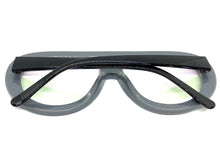 Oversized Vintage Retro Style Clear Lens EYEGLASSES Large Gray Frame 7308