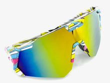 Oversized Retro Sporty Wrap Around Style SUNGLASSES Large Graffiti Frame 80384