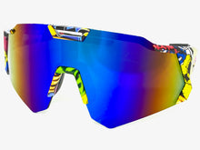 Oversized Retro Sporty Wrap Around Style SUNGLASSES Large Graffiti Frame 80384