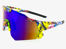 Oversized Retro Sporty Wrap Around Style SUNGLASSES Large Graffiti Frame 80384