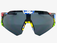Oversized Retro Sporty Wrap Around Style SUNGLASSES Large Graffiti Frame 80384