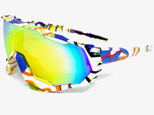 Oversized Retro Sporty Wrap Around Style SUNGLASSES Large Graffiti Frame 5303