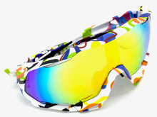 Oversized Retro Sporty Wrap Around Style SUNGLASSES Large Graffiti Frame 5303