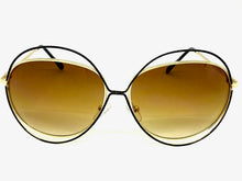 Oversized Exaggerated Vintage Retro Style SUNGLASSES Large Gold Frame A253