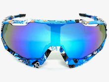 Oversized Retro Sporty Wrap Around Style SUNGLASSES Large Graffiti Frame 5303