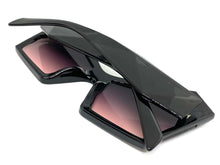 Oversized Vintage Retro Cat Eye Style SUNGLASSES Large Black Frame E1877