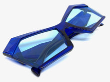 Oversized Vintage Retro Cat Eye Style SUNGLASSES Large Blue Frame E1877