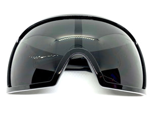 Oversized Wrap Around Futuristic Modern Shield Style SUNGLASSES Huge Black Frame 2152