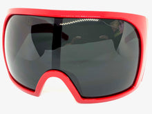 Oversized Wrap Around Futuristic Modern Shield Style SUNGLASSES Huge Red Frame 2152