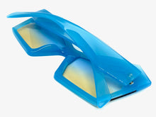 Oversized Vintage Retro Cat Eye Style SUNGLASSES Large Baby Blue Frame E1877