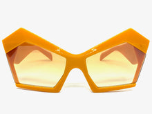 Oversized Vintage Retro Cat Eye Style SUNGLASSES Large Orange Frame E1877