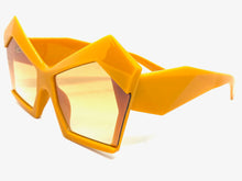 Oversized Vintage Retro Cat Eye Style SUNGLASSES Large Orange Frame E1877
