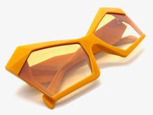 Oversized Vintage Retro Cat Eye Style SUNGLASSES Large Orange Frame E1877