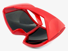 Oversized Wrap Around Futuristic Modern Shield Style SUNGLASSES Huge Red Frame 2152