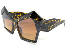 Oversized Vintage Retro Cat Eye Style SUNGLASSES Large Tortoise Frame E1877