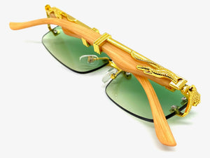 Men's Classy Elegant Luxury Retro Hip Hop Style SUNGLASSES Gold Frame E0925