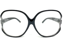Oversized Vintage Retro Style Clear Lens EYEGLASSES X-Large Black Frame 80781