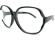 Oversized Vintage Retro Style Clear Lens EYEGLASSES X-Large Black Frame 80781