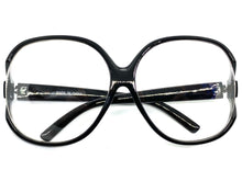 Oversized Vintage Retro Style Clear Lens EYEGLASSES X-Large Black Frame 80781