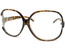 Oversized Vintage Retro Style Clear Lens EYEGLASSES X-Large Tortoise Frame 80781