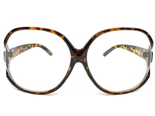 Oversized Vintage Retro Style Clear Lens EYEGLASSES X-Large Tortoise Frame 80781