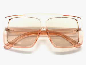 Classic Vintage Retro Style SUNGLASSES Large Pink Frame 80504