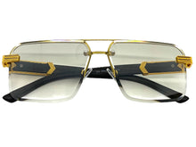 Men's Classy Elegant Luxury Designer Hip Hop Style SUNGLASSES Gold & Wooden Frame 7537
