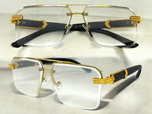 Men's Classy Elegant Luxury Designer Hip Hop Style SUNGLASSES Gold & Wooden Frame 7537