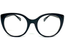 Classic Vintage Retro Cat Eye Style Clear Lens EYEGLASSES Large Black Frame E2081