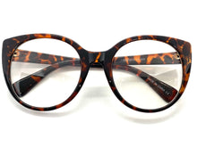 Classic Vintage Retro Cat Eye Style Clear Lens EYEGLASSES Large Tortoise Frame E2081