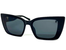 Classy Elegant Vintage Retro Cat Eye Style SUNGLASSES Large Black Frame 5263