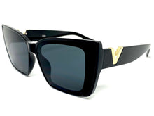 Classy Elegant Vintage Retro Cat Eye Style SUNGLASSES Large Black Frame 5263