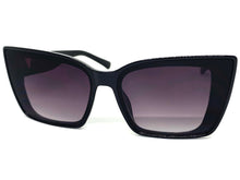 Classy Elegant Vintage Retro Cat Eye Style SUNGLASSES Large Black Frame 5263