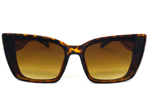 Classy Elegant Vintage Retro Cat Eye Style SUNGLASSES Large Tortoise Frame 5263