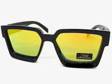 Classic Hardcore Biker Gangster Style LOCS SUNGLASSES Black Frame - Gold Lens 91209