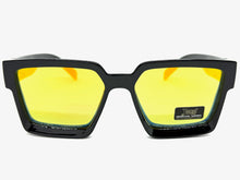 Classic Hardcore Biker Gangster Style LOCS SUNGLASSES Black Frame - Gold Lens 91209