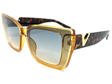 Classy Elegant Vintage Retro Cat Eye Style SUNGLASSES Large Champagne Frame 5263