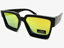 Classic Hardcore Biker Gangster Style LOCS SUNGLASSES Black Frame - Gold Lens 91209