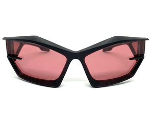 Oversized Modern Futuristic Sporty Wrap SUNGLASSES Large Black Frame P0028