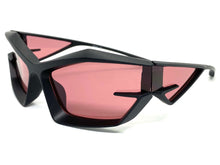 Oversized Modern Futuristic Sporty Wrap SUNGLASSES Large Black Frame P0028