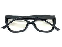 Classic Vintage Retro Cat Eye Style Clear Lens EYEGLASSES Funky Black Frame E2131