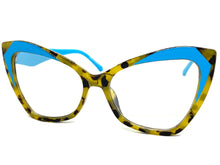 Classic Vintage Retro Cat Eye Style Clear Lens EYEGLASSES Funky Marble Frame E2131