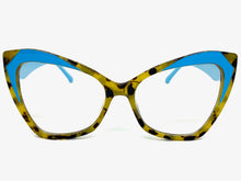 Classic Vintage Retro Cat Eye Style Clear Lens EYEGLASSES Funky Marble Frame E2131